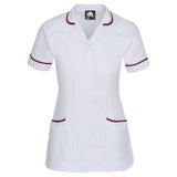 ORN 8600 - Florence Classic Tunic White - Maroon - 6 - Healthcare