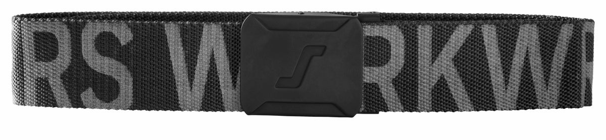 Snickers 9004 Logo Belt - Black\Steel grey / One Size - Belts