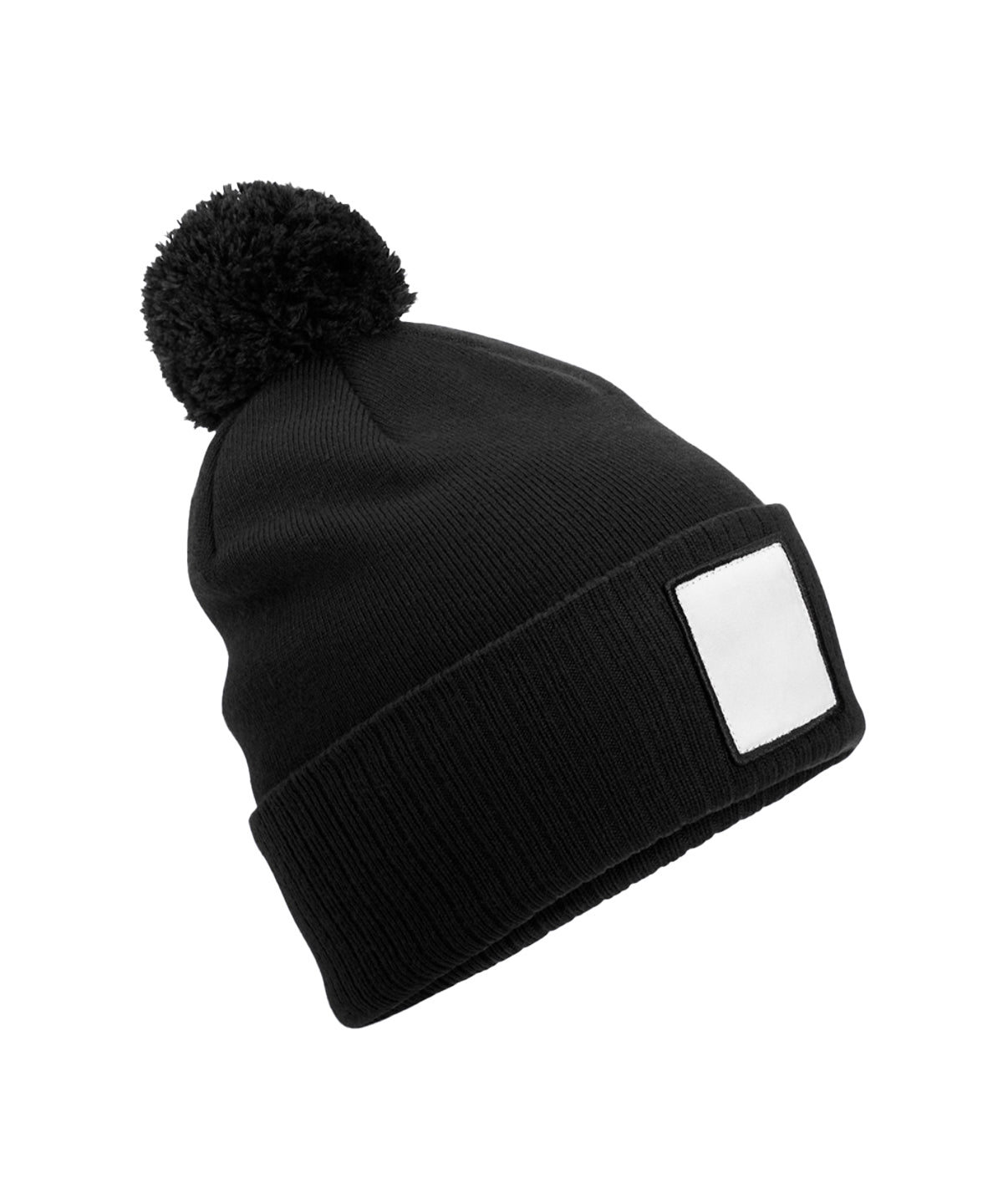 Beechfield Applique patch pom beanie