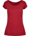 Build Your Brand Basic Womens Wide Neck Tee Burgundy