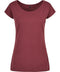Build Your Brand Basic Womens Wide Neck Tee Cherry