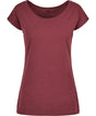 Build Your Brand Basic Womens Wide Neck Tee Cherry
