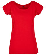 Build Your Brand Basic Womens Wide Neck Tee City Red - XS - T-Shirts