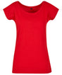 Build Your Brand Basic Womens Wide Neck Tee City Red