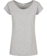Build Your Brand Basic Womens Wide Neck Tee Heather Grey - XS - T-Shirts