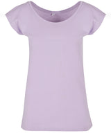 Build Your Brand Basic Womens Wide Neck Tee Lilac - XS - T-Shirts