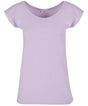 Build Your Brand Basic Womens Wide Neck Tee Lilac