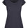 Build Your Brand Basic Womens Wide Neck Tee Navy