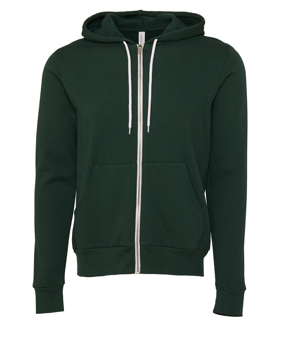 Bella Canvas Unisex polycotton fleece full-zip hoodie Forest