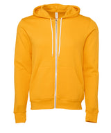 Bella Canvas Unisex Polycotton Fleece Full-Zip Hoodie - Gold / XS - Hoodies