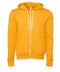 Bella Canvas Unisex polycotton fleece full-zip hoodie Gold