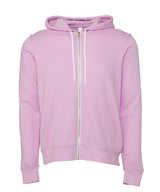 Bella Canvas Unisex Polycotton Fleece Full-Zip Hoodie - Lilac / XS - Hoodies