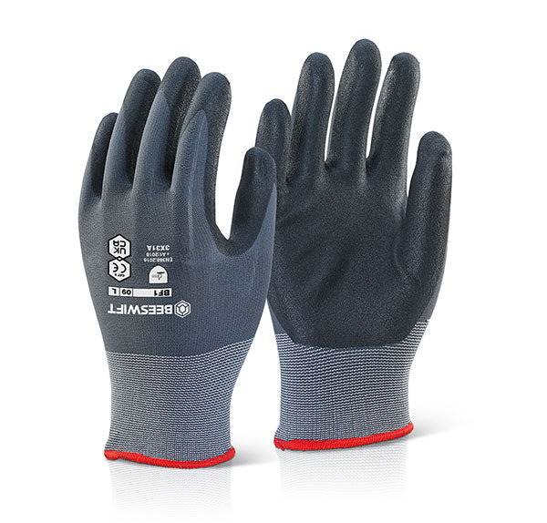 Beeswift Nitrile Pu Mix Coated Glove