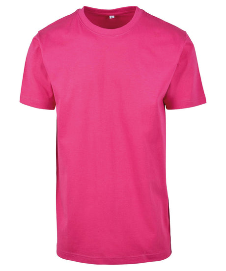 Build Your Brand T-Shirt Round-Neck Hibiskus Pink