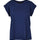 Build Your Brand Womens Extended Shoulder Tee Light Navy