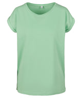 Build Your Brand Womens Extended Shoulder Tee Neo Mint - XS - T-Shirts