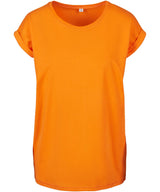 Build Your Brand Womens Extended Shoulder Tee Paradise Orange - XS - T-Shirts