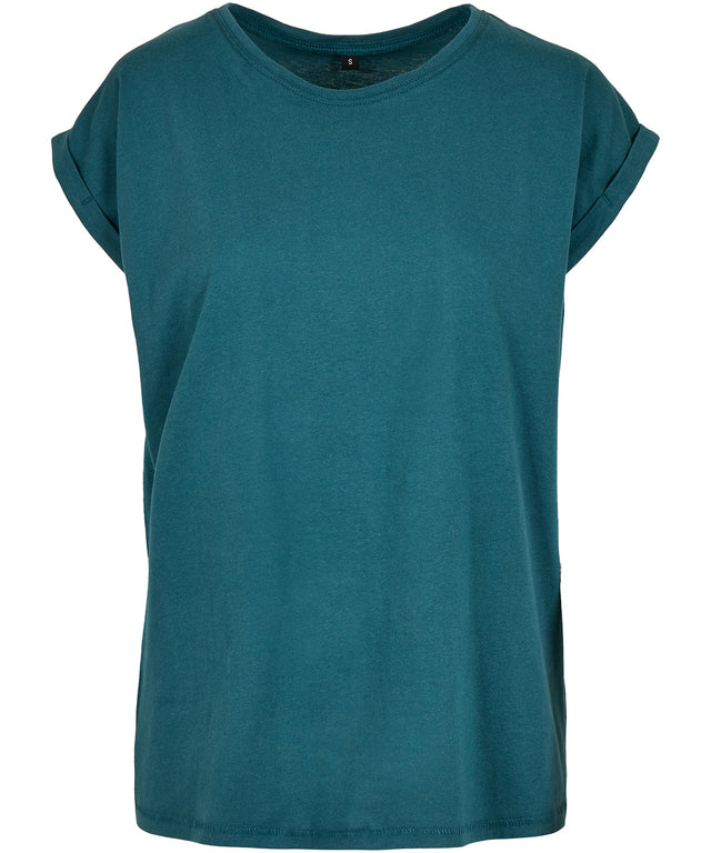 Build Your Brand Womens Extended Shoulder Tee Teal