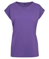 Build Your Brand Womens Extended Shoulder Tee Ultra Violet - XS - T-Shirts