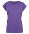 Build Your Brand Womens extended shoulder tee Ultra Violet