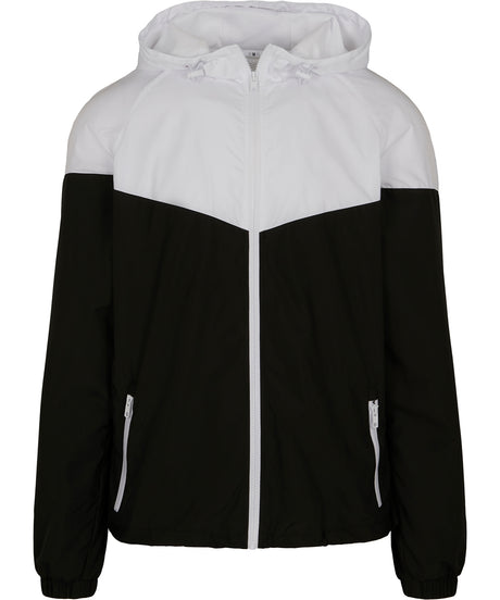 Build Your Brand Two-Tone Tech Windrunner Jacket