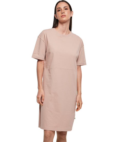 Build Your Brand Women's Organic Oversizes Slit Tee Dress