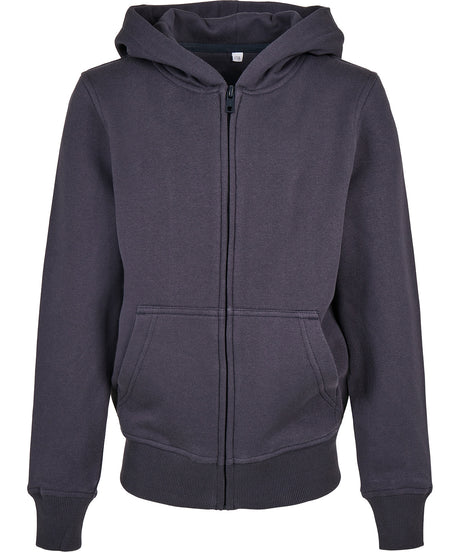 Build Your Brand Organic kids basic zip hoodie