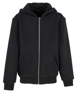 Build Your Brand Kids Fluffy Zip Hoodie