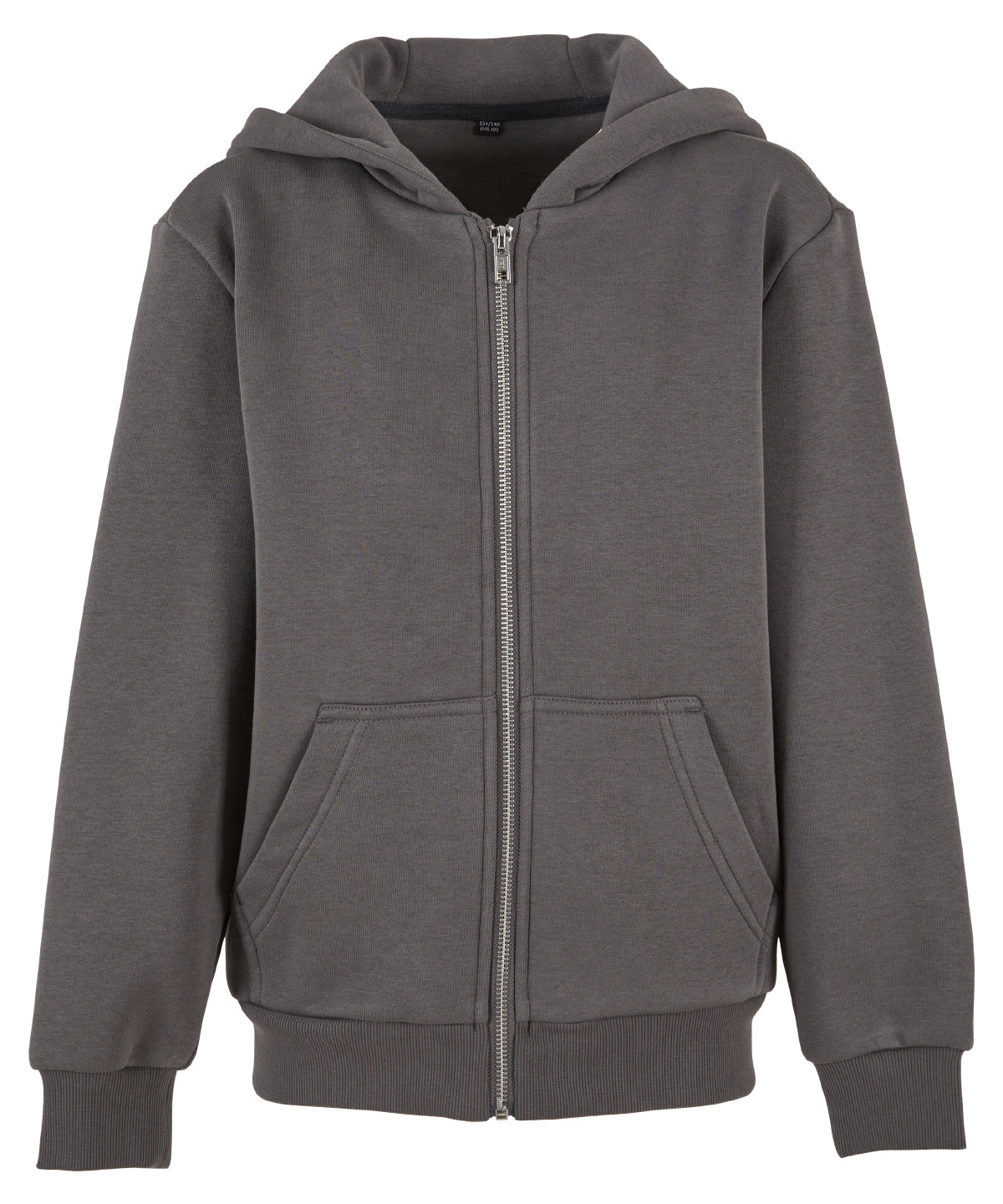Build Your Brand Kids Fluffy Zip Hoodie