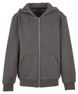 Build Your Brand Kids Fluffy Zip Hoodie