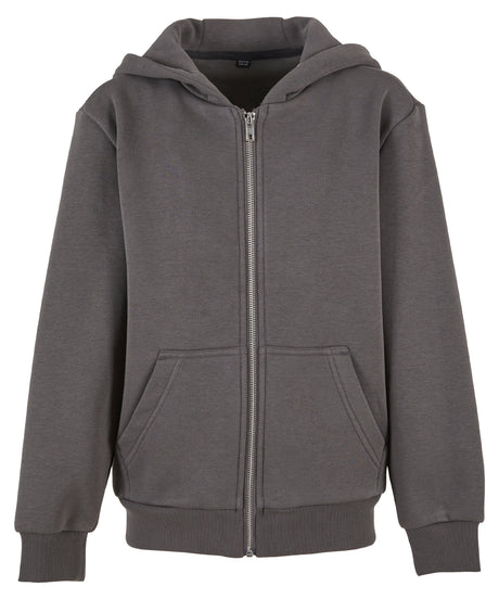 Build Your Brand Kids Fluffy Zip Hoodie