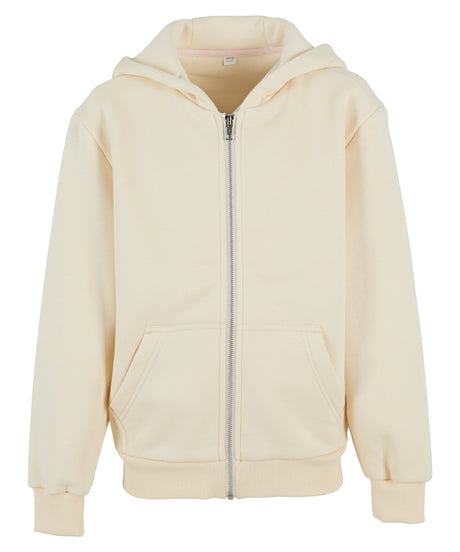 Build Your Brand Kids Fluffy Zip Hoodie