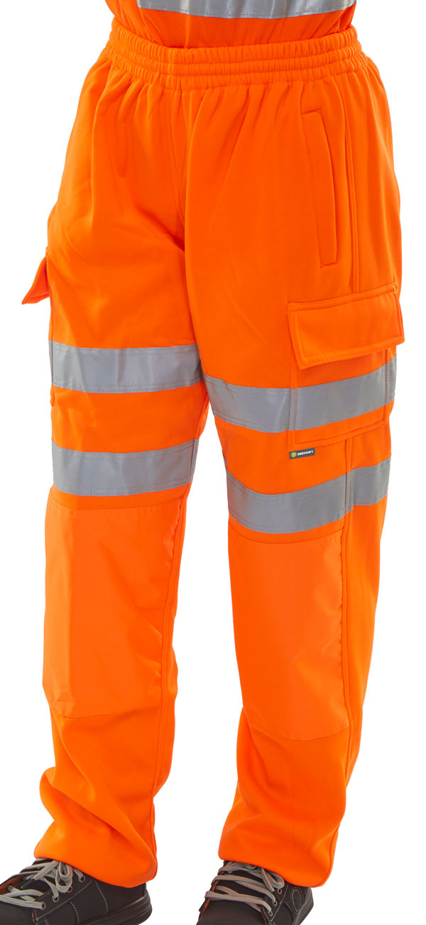 Beeswift Hi Vis Jogging Bottoms - Orange / S - Hi-Vis