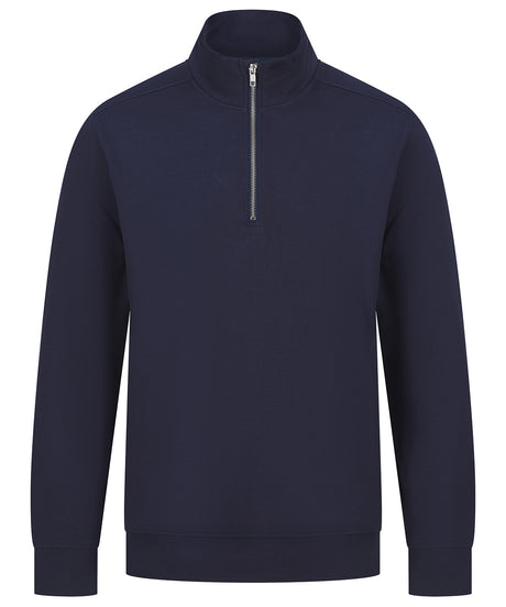 Henbury Unisex sustainable ¼-zip sweatshirt