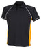 Finden & Hales Piped performance polo Black/Amber/White