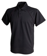 Finden & Hales Piped performance polo Black/Black - S - Polo Shirts