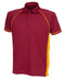 Finden & Hales Piped performance polo Maroon/Amber/Amber