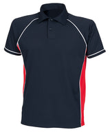Finden & Hales Piped performance polo Navy/Red/White - S - Polo Shirts