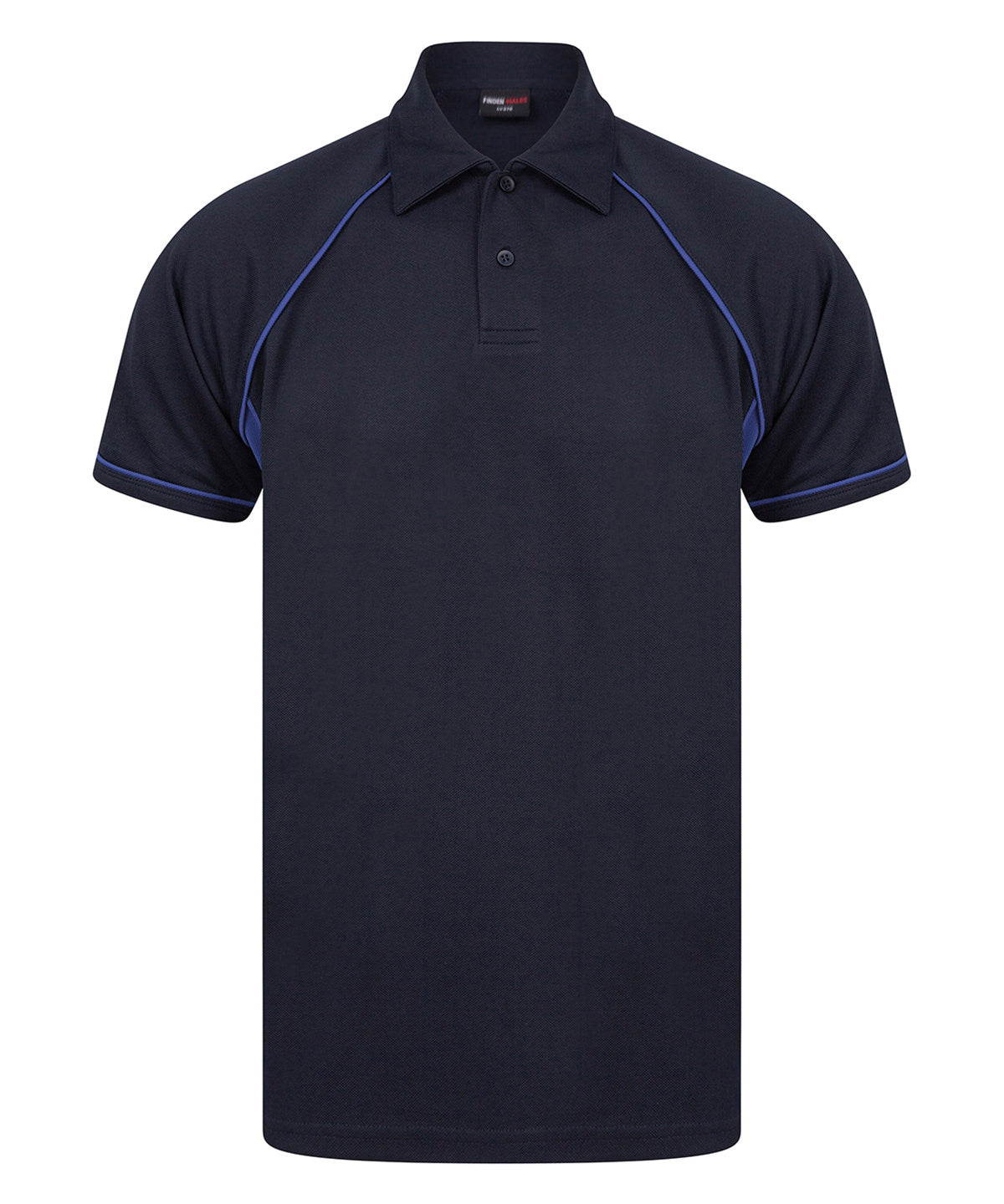 Finden & Hales Piped performance polo Navy/Royal/Royal