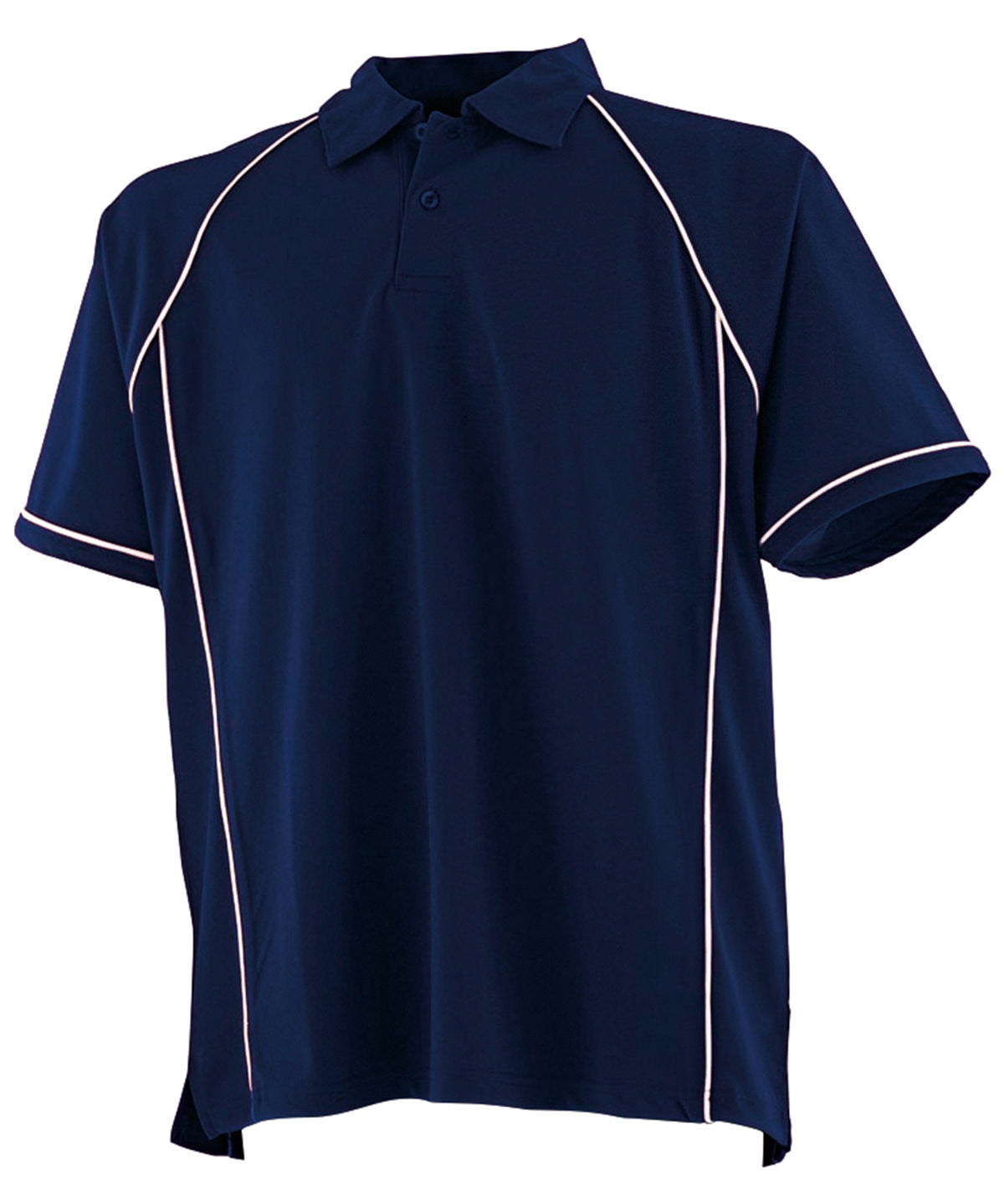 Finden & Hales Piped performance polo Navy/White