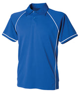Finden & Hales Piped performance polo Royal/White - XS - Polo Shirts