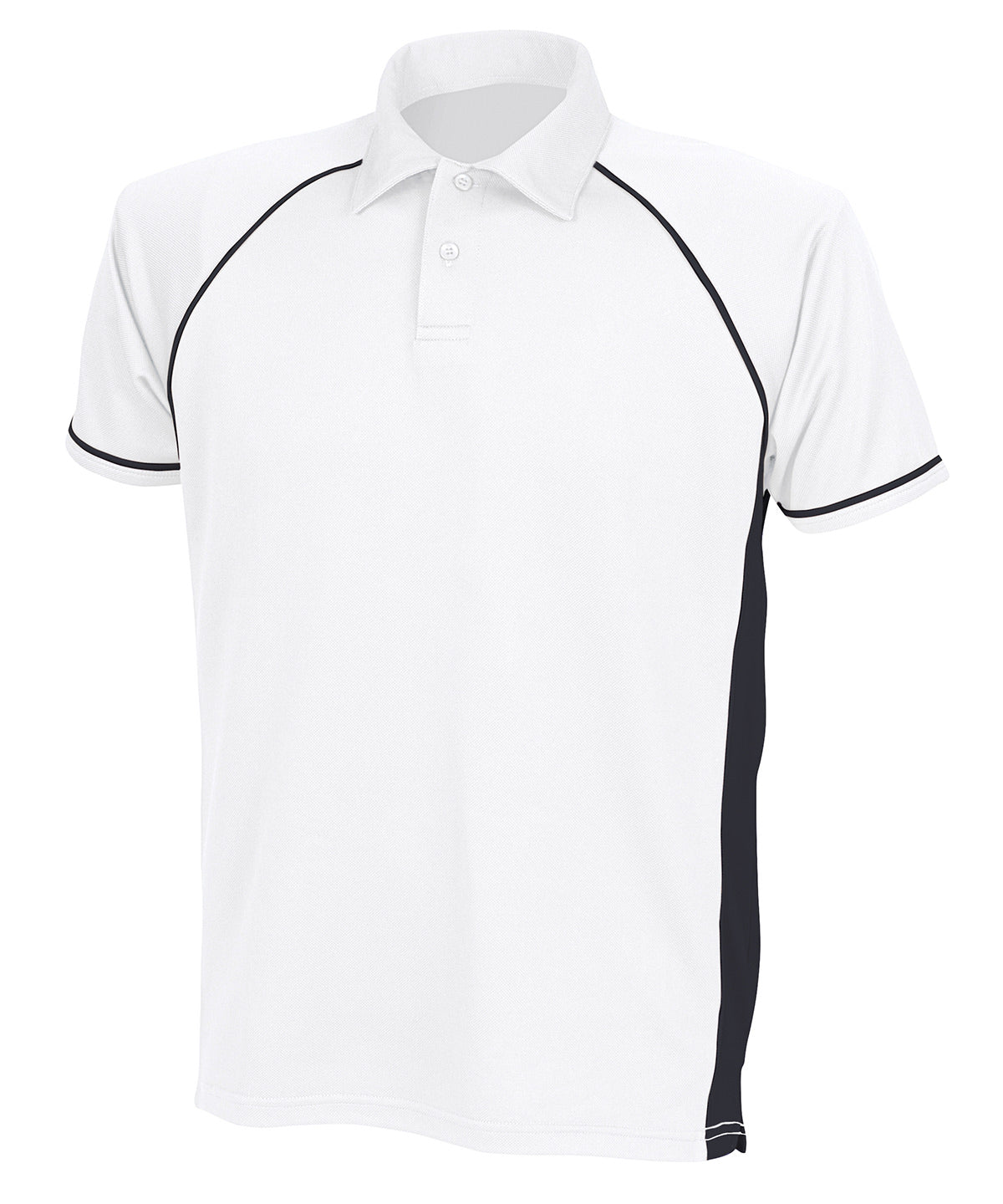 Finden & Hales Piped performance polo White/Black/Black