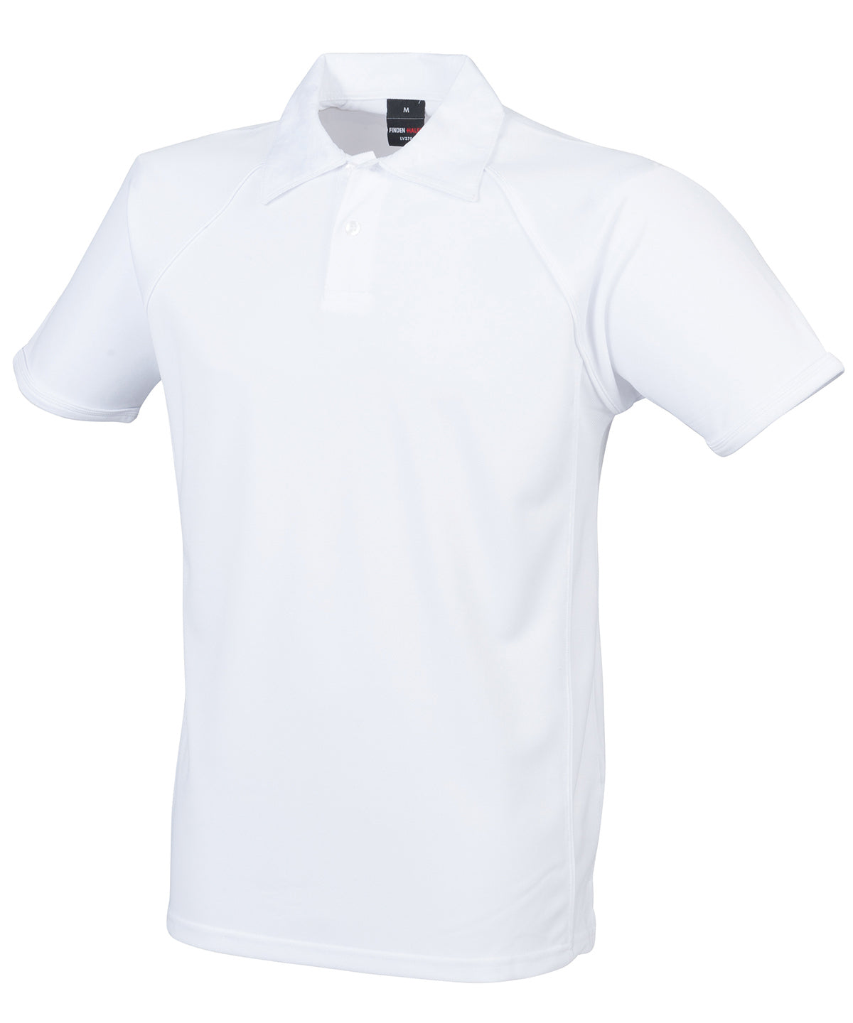Finden & Hales Piped performance polo White/White