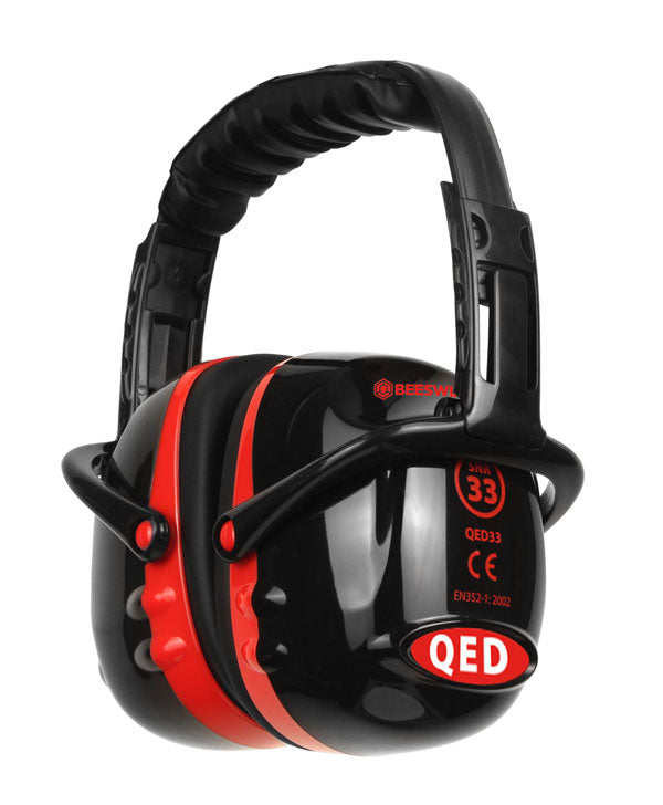 Qed 33 Ear Defender - Black / Red / One size - Hearing Protection
