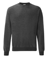 Fruit of the Loom Classic 80/20 set-in sweatshirt Dark Heather Grey - S - Sweatshirts
