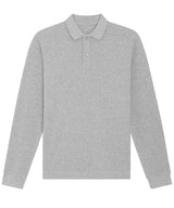 Stanley/Stella Prepster Long Sleeve Unisex Polo Heather Grey - XXS - Shirts