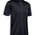 A black Under Armour tech polo shirt with a zipper at the neck.