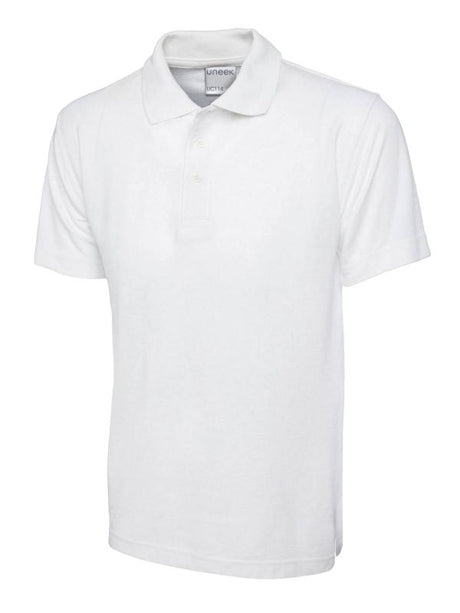 Uneek UC114 - Mens Ultra Cotton Polo Shirt White