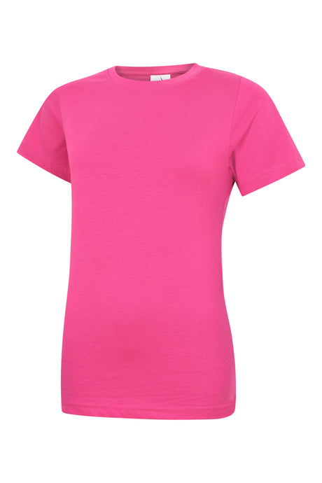 ladies_classic_crew_neck_t-shirt_hot_pink