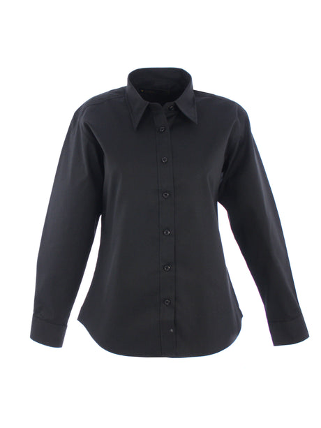 ladies_pinpoint_oxford_full_sleeve_shirt_black